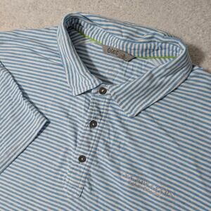 tasc Performance Polo‎ Mens XL Blue Striped The Breakers Palm Beach Stretch